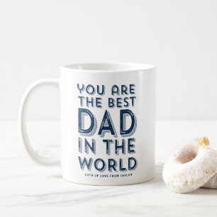 Mug Meilleur Papa Dans Le Monde Bleu Fête des pères 