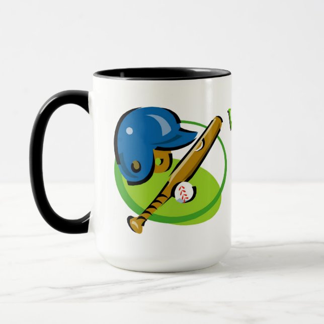 Mug Meilleur Papa de Baseball au Monde (Gauche)