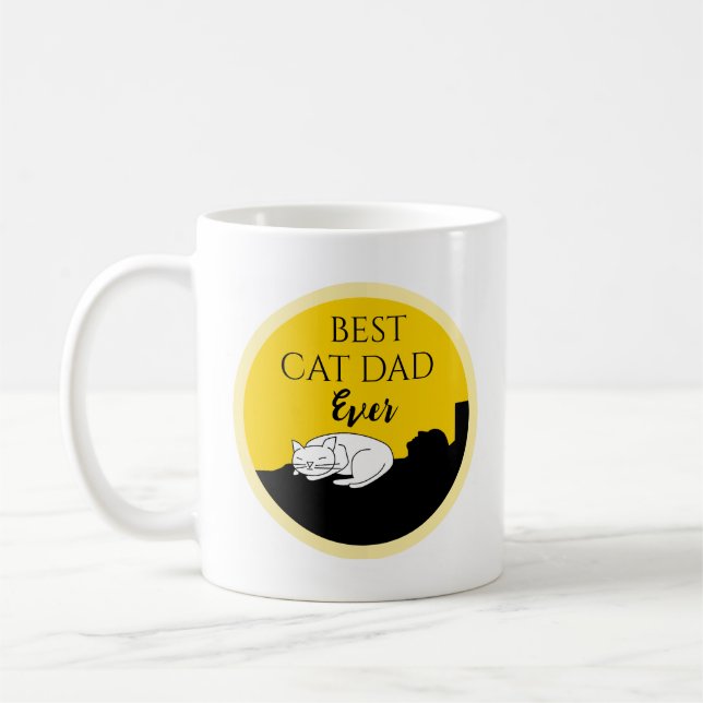 Mug Meilleur papa de chat ever  (Gauche)