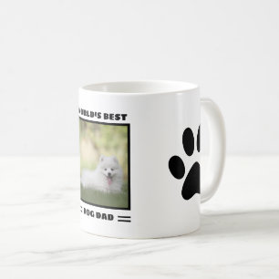 Mug Meilleur papa de chien du monde Photo personnalisé