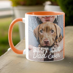 Mug Meilleur Papa de Chien Ever Moderne Photo Personna<br><div class="desc">Ce design simple et classique est composé de typographie serif et ajoute une photo personnalisée</div>