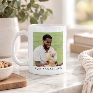 Mug Meilleur papa de chien personnalisé avec photo