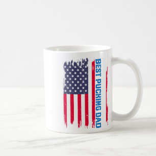 Mug Meilleur Papa de Hockey sur Glace Usa Drapeau Amér