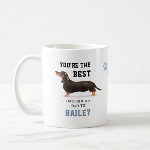Mug Meilleur papa de teckel   Photo et illustration mi