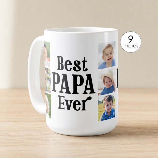 Mug Meilleur Papa de tous 9 Photos (Créateur téléchargé)