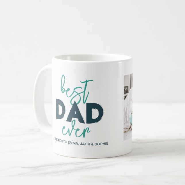 Mug Meilleur Papa De Tous Les Temps Appartient Aux Nom (Devant gauche)
