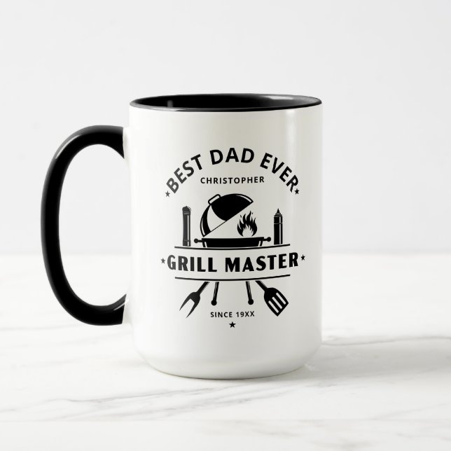 Mug Meilleur Papa de Tous les Temps Maître du Grill |  (Gauche)