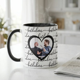 Mug Meilleur Papa de Tous les Temps Script Photo Noir
