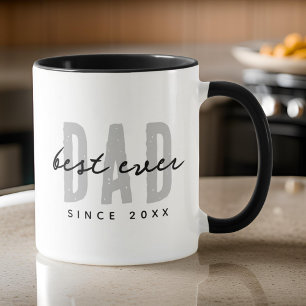 Mug Meilleur Papa depuis 20XX Moderne Simple Preppy
