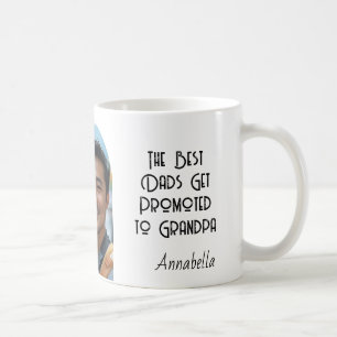 Mug meilleur papa devient grand-père et photo personna