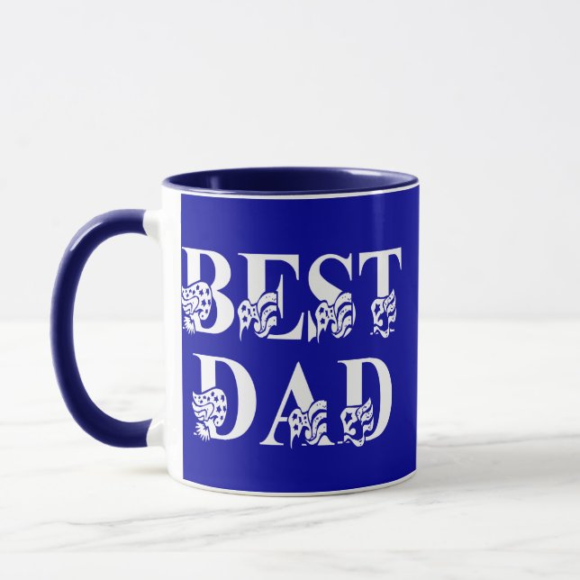Mug Meilleur papa, Drapeau White Text (Gauche)