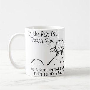 Mug Meilleur papa Drôle Mouton Dit un jeu de mot