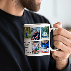 Mug Meilleur Papa du Monde 8 Collage de Photos
