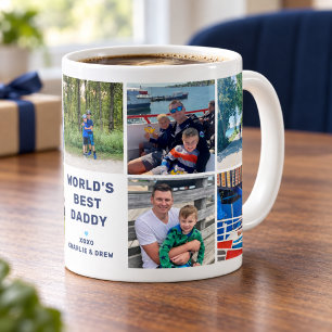 Mug Meilleur Papa du Monde 8 Collage de Photos