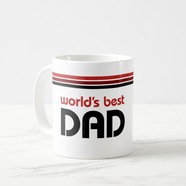 Mug Meilleur Papa du Monde Cadeau Classique pour la Fê (Devant gauche)