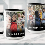 Mug Meilleur Papa du Monde Collage Photo Personnalisé<br><div class="desc">Mug personnalisé "Meilleur Papa du Monde" avec un collage de 8 photos. Ce mug sincère est parfait pour célébrer le rôle de votre père en tant que "Meilleur Papa du Monde". Avec un collage de huit photos de famille chéries, il capture des souvenirs spéciaux pour un rappel émouvant à chaque...</div>