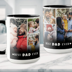 Mug Meilleur Papa du Monde Collage Photo Personnalisé
