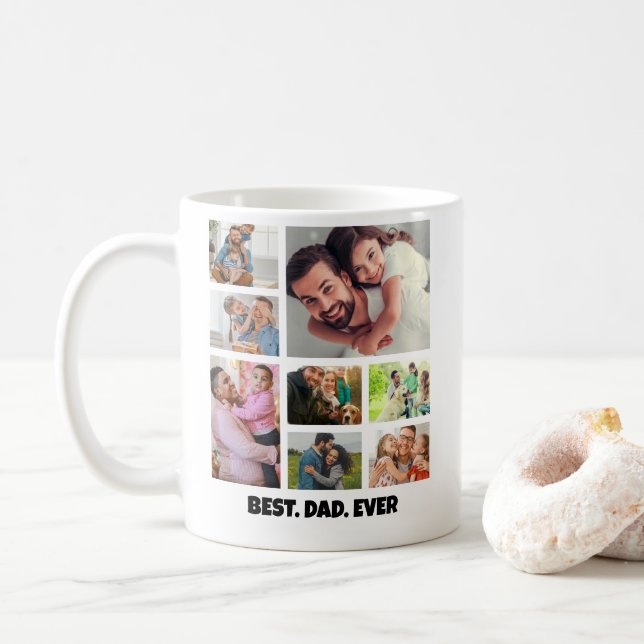 Mug Meilleur Papa du Monde – Modèle de cadre pour coll (Avec donut)