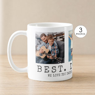 Mug Meilleur Papa du Monde Moderne Photo Personnalisée
