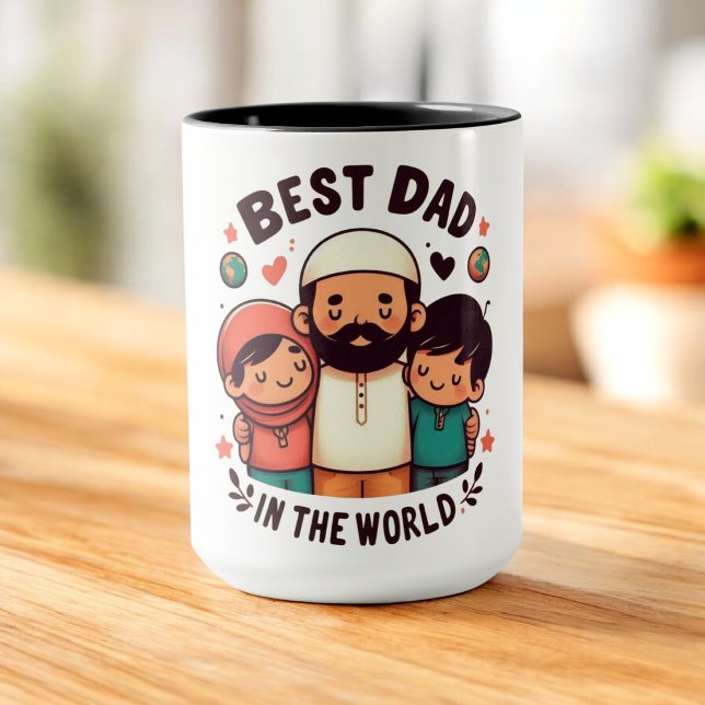 Mug Meilleur Papa du Monde - Père Musulman Aimant (Créateur téléchargé)