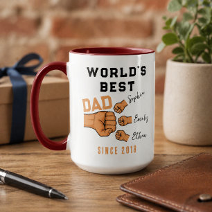 Mug Meilleur Papa du MONDE personnalisé   Fête des Pèr
