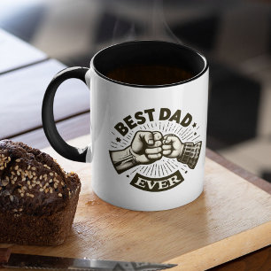 Mug Meilleur Papa du Monde Photo Personnalisée Pompe à