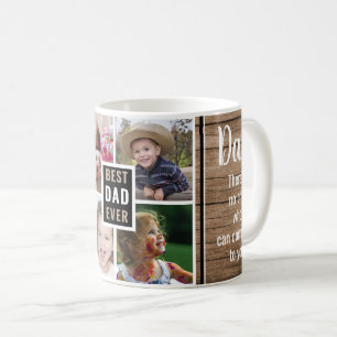 Mug Meilleur papa Ever 4 Photo Collage Fête des père