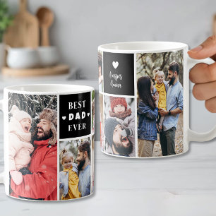 Mug Meilleur Papa Ever 6 Collage de Photos Fête des Pè