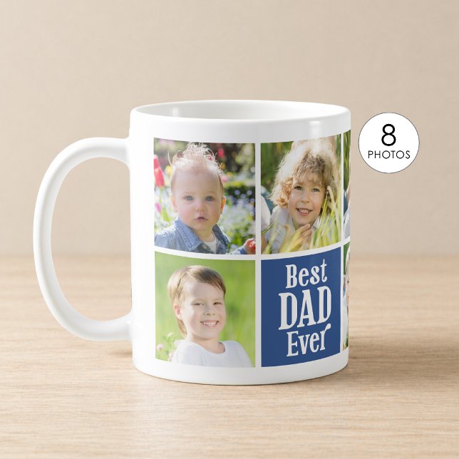 Mug Meilleur Papa Ever 8 Photos (Créateur téléchargé)