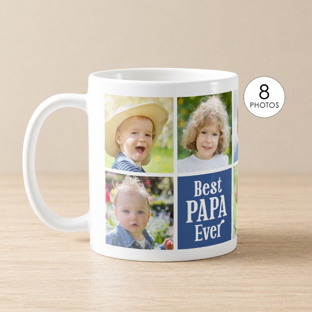 Mug Meilleur Papa Ever 8 Photos (Créateur téléchargé)