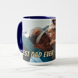 Mug Meilleur Papa Ever Carte Photo Complète Modèle Min