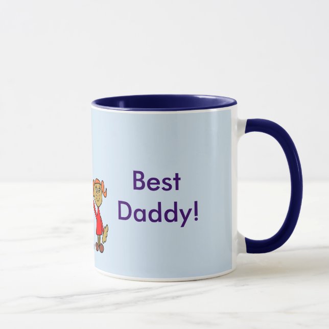 Mug Meilleur papa Fête des pères Père fille dessin (Droite)