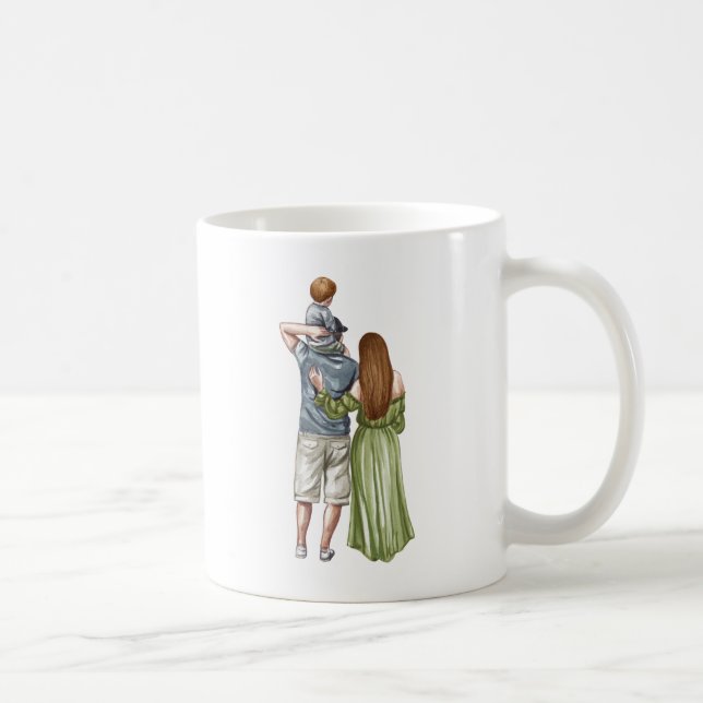 Mug Meilleur papa, fils et maman du monde (Droite)