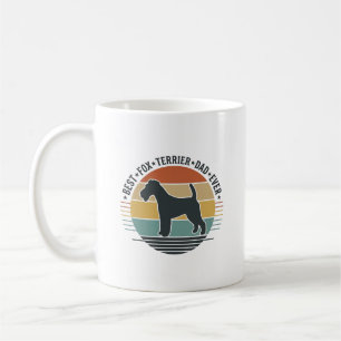 Mug Meilleur Papa Fox Terrier Ever Chemise Vintage Chi