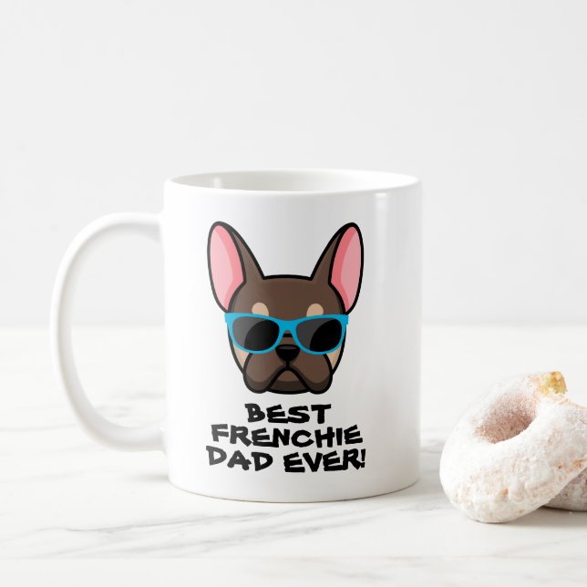Mug Meilleur Papa Frenchie Fête des Pères Frenchie Bru (Avec donut)