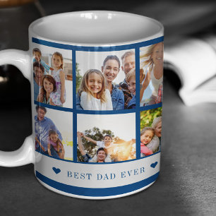 Mug Meilleur papa jamais 12 créer votre propre collage