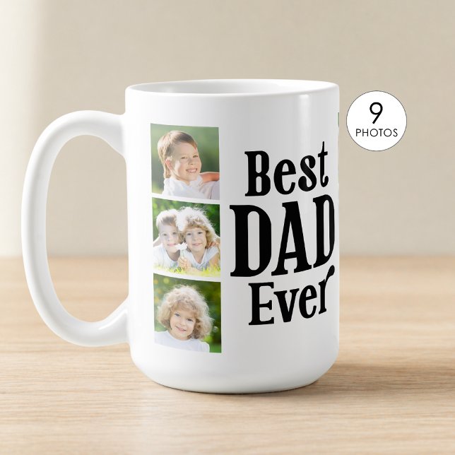 Mug Meilleur Papa Jamais 9 Photos (Créateur téléchargé)