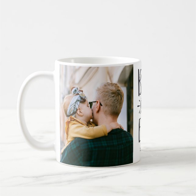 Mug Meilleur papa jamais ajouter Année Personnalisée 2 (Gauche)