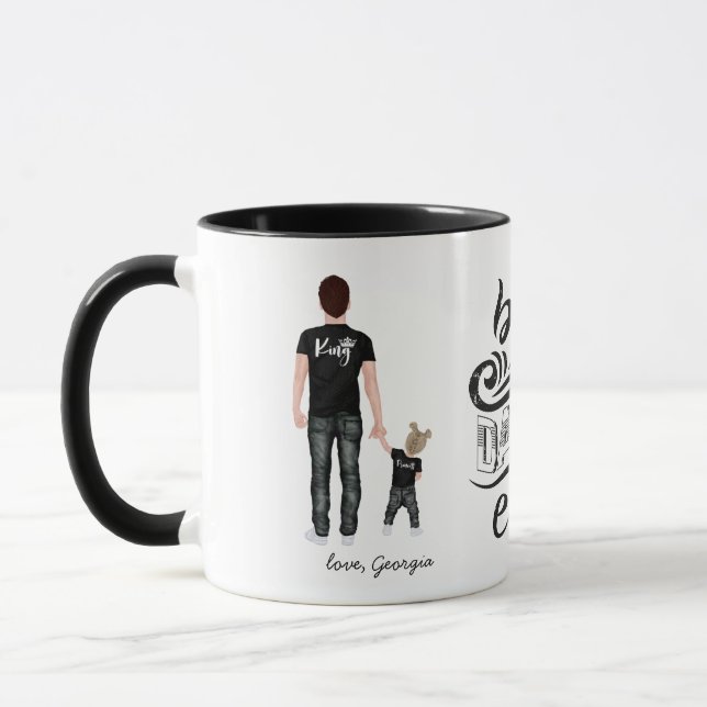 Mug Meilleur papa jamais | Ajouter votre photo (Gauche)