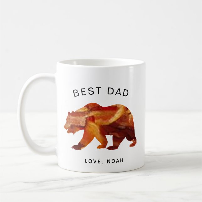 Mug Meilleur Papa Jamais Bacon Amour Mug, Drôle Fête d (Gauche)