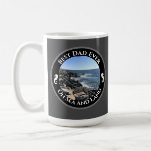 Mug Meilleur Papa Jamais Bleu Océan Atlantique Rocky S