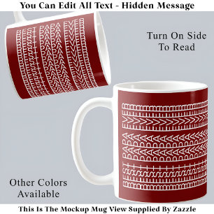 Mug Meilleur Papa Jamais caché Message 141WM Nouveauté