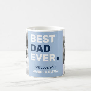Mug Meilleur papa jamais coeur bleu fête des pères pho