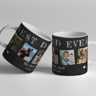 Mug Meilleur papa jamais collage multi-photo personnal