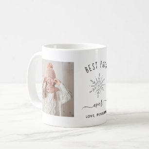 Mug Meilleur Papa jamais Deux photos et un flocon d'a