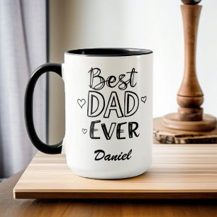 Mug Meilleur papa jamais   Doodle Fête des pères perso