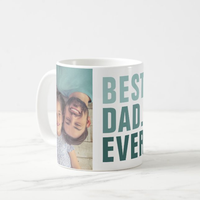 Mug Meilleur. Papa. Jamais. Fête des pères 2 Photo Caf (Devant gauche)