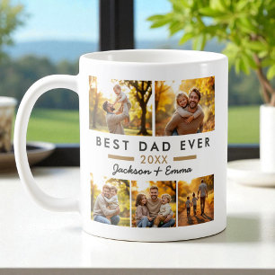 Mug Meilleur papa jamais Fête des pères 5 Photo Collag