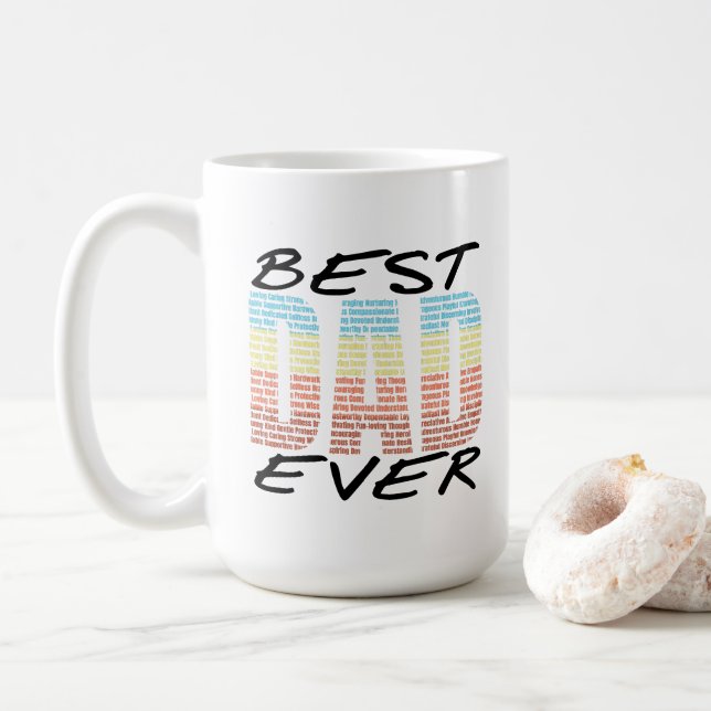 Mug Meilleur Papa Jamais Fête des pères Cadeau Pour Pa (Avec donut)