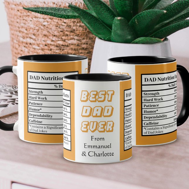 Mug Meilleur Papa Jamais Fête des pères Orange Drôle C (Créateur téléchargé)